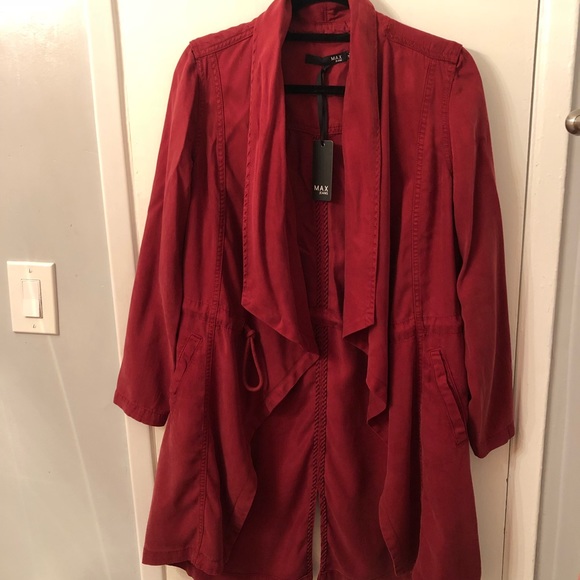 Max Jeans Sundried Tomato Drape Front Jacket - Picture 2 of 8